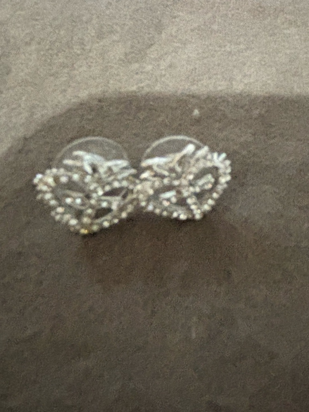VSA virgins Saints and Angels flaming heart earrings with rhinestones